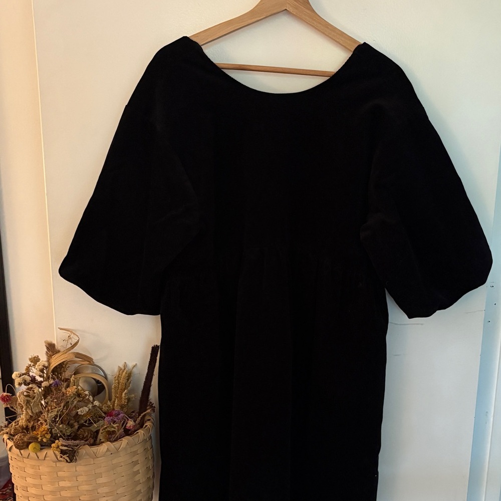 Everlane Corduroy Black Dress
